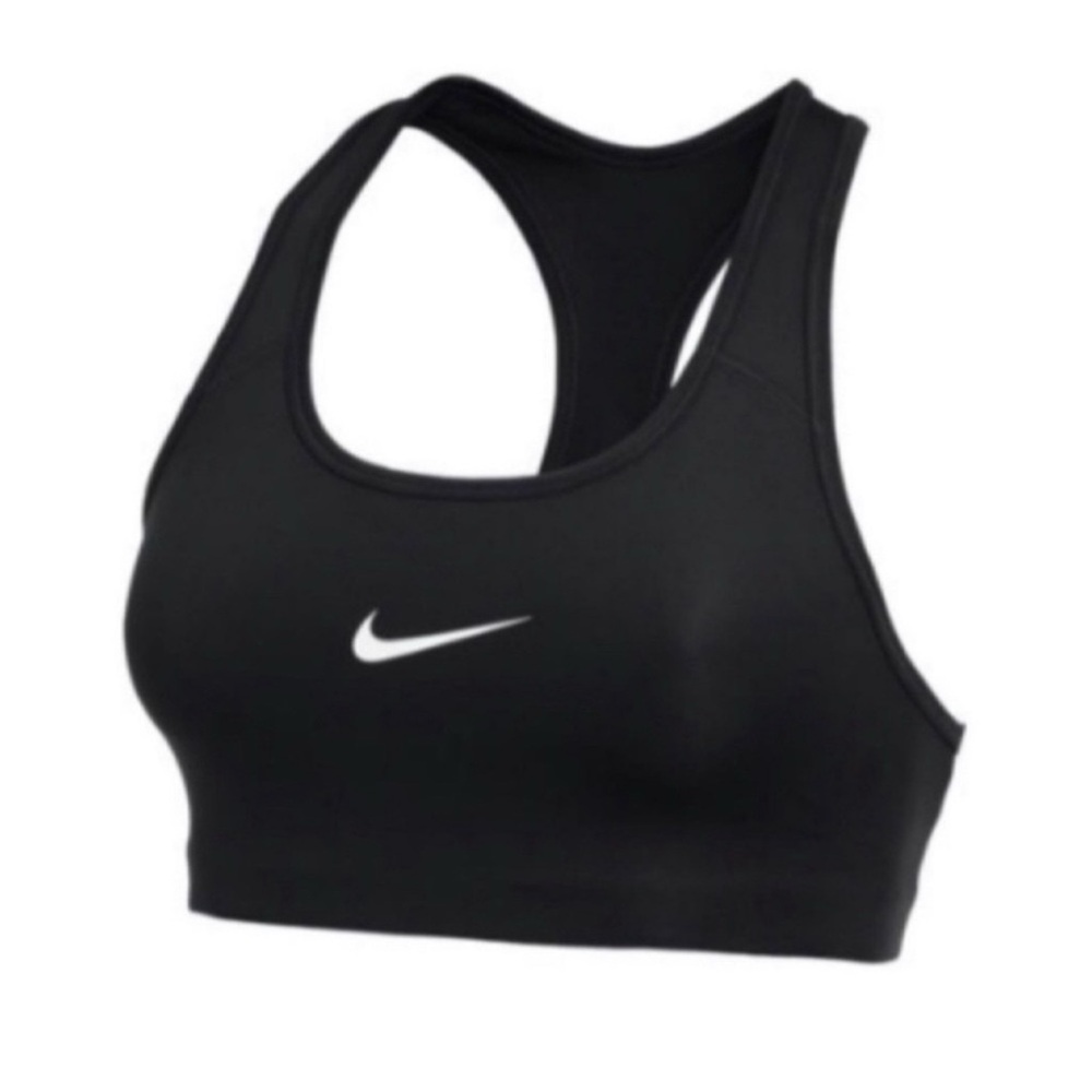NWT Nike Black Medium Support Non Padded Swoosh 2.0 Sports Bra Size XS